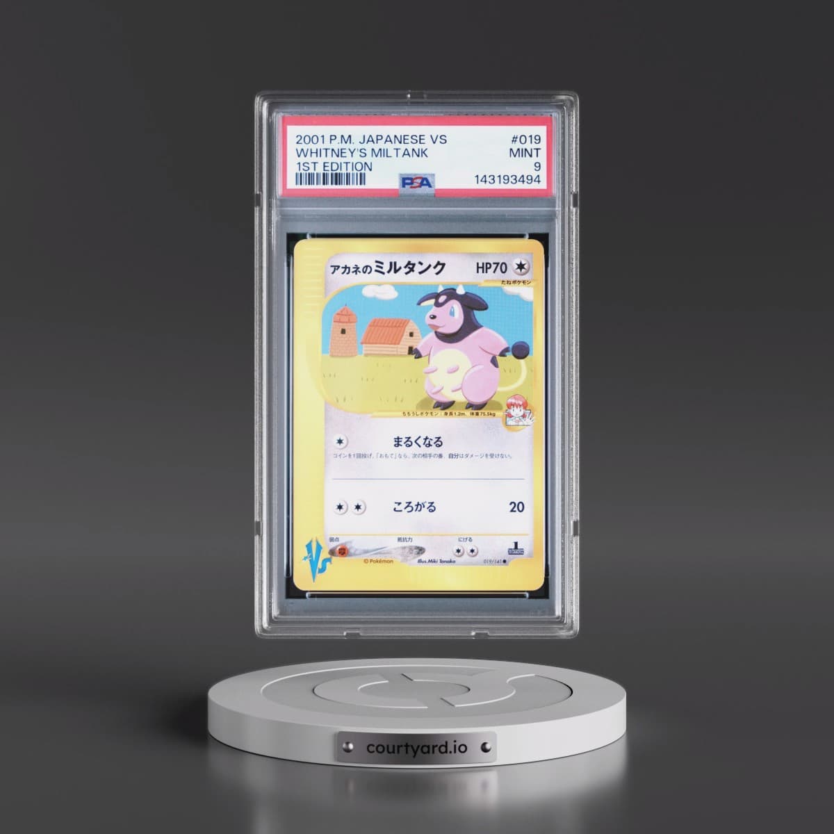 2001 Pokémon VS #019 Whitney's Miltank - 1st Edition (PSA 9 MINT)