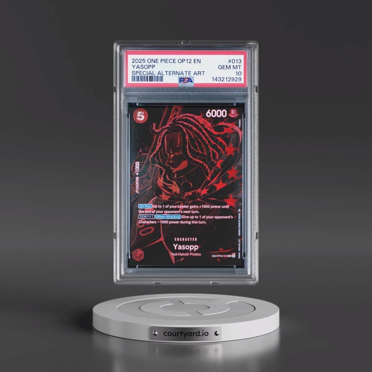 2025 One Piece OP12-Legacy of the Master #013 Yasopp - Special Alternate Art (PSA 10 GEM MINT)