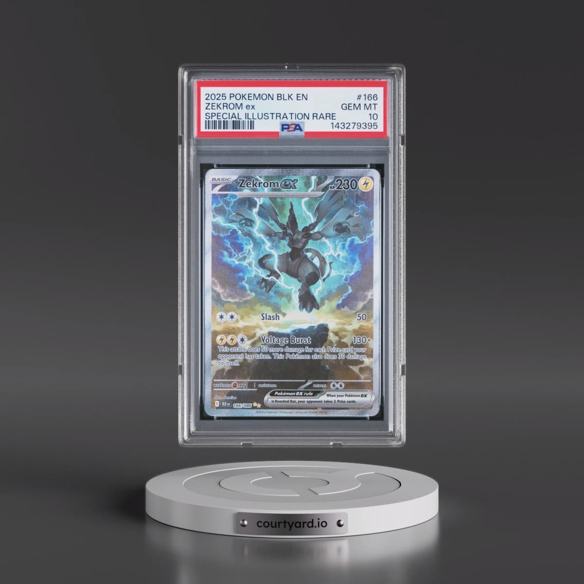 2025 Pokémon Blk EN-Black Bolt #166 Zekrom EX - Holo Special Illustration Rare (PSA 10 GEM MINT)