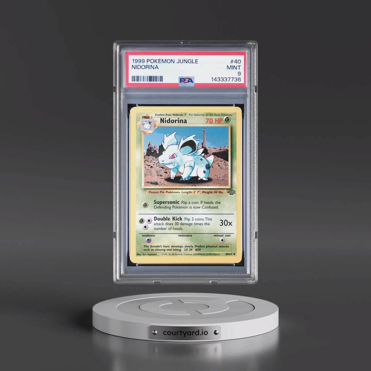 1999 Pokémon Jungle #40 Nidorina (PSA 9 MINT)