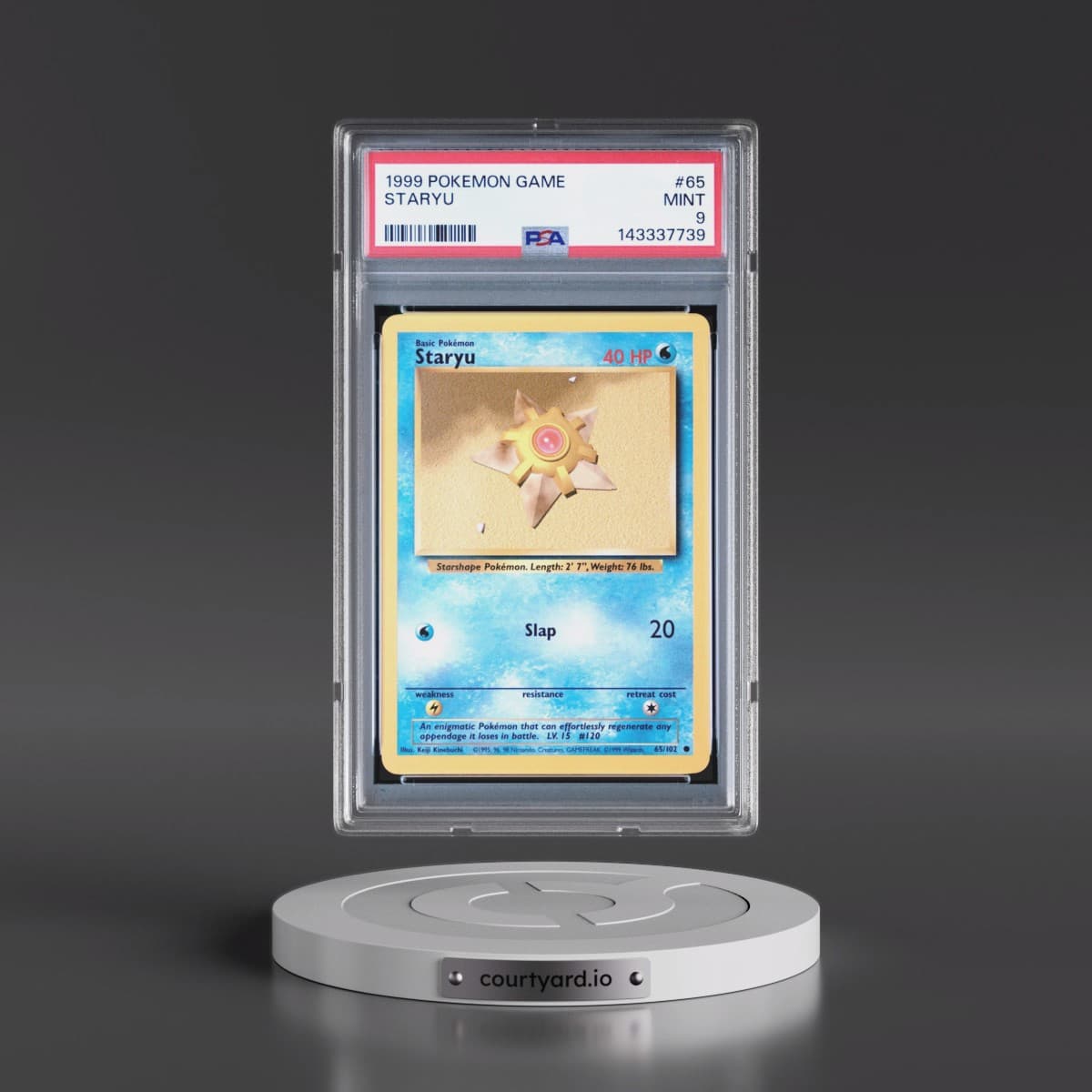 1999 Pokémon Game #65 Staryu (PSA 9 MINT)