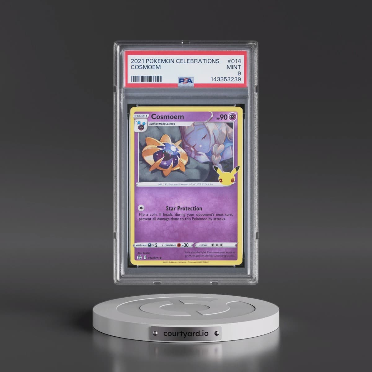 2021 Pokémon Celebrations #014 Cosmoem (PSA 9 MINT)