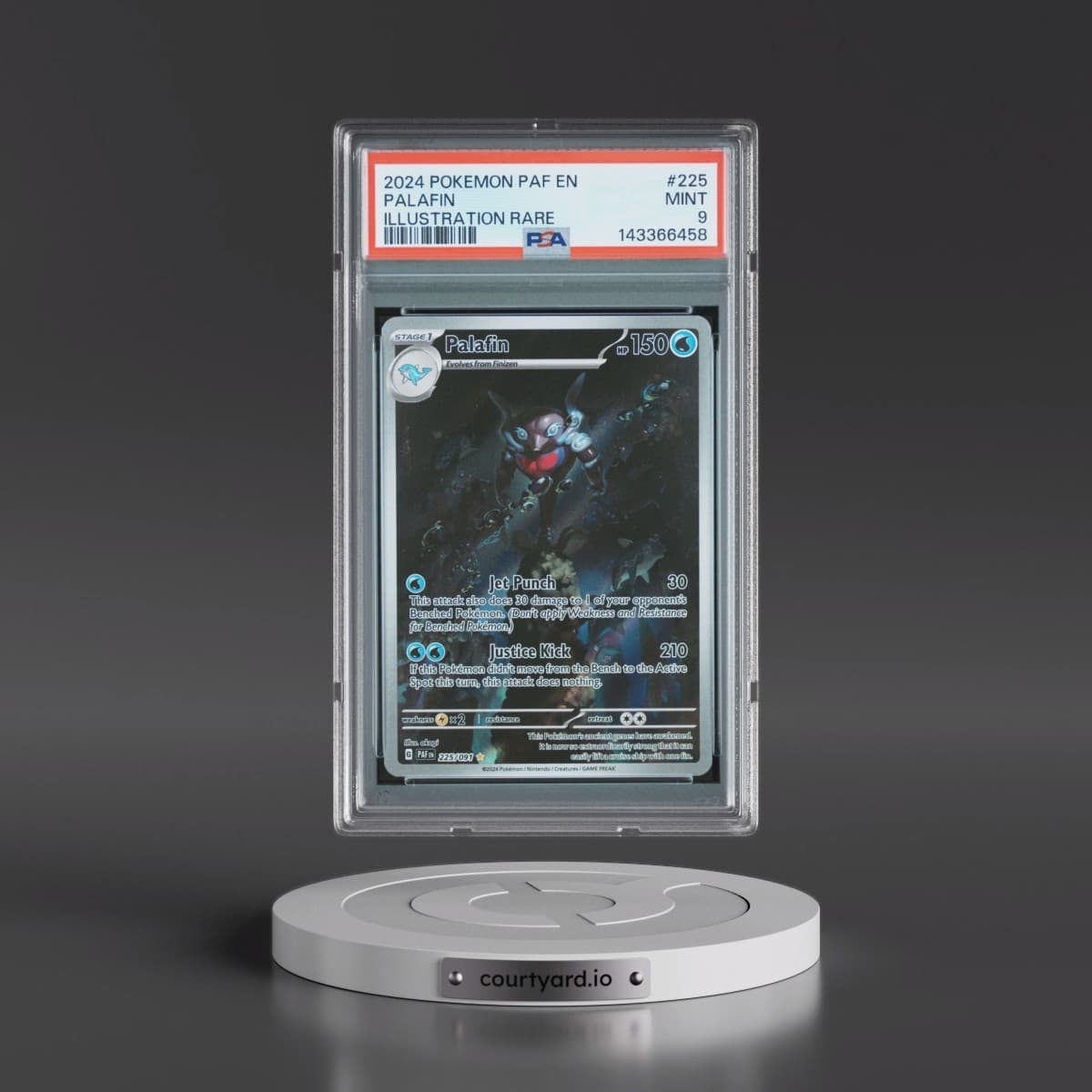 2024 Pokémon Paf EN-Paldean Fates #225 Palafin - Illustration Rare (PSA 9 MINT)