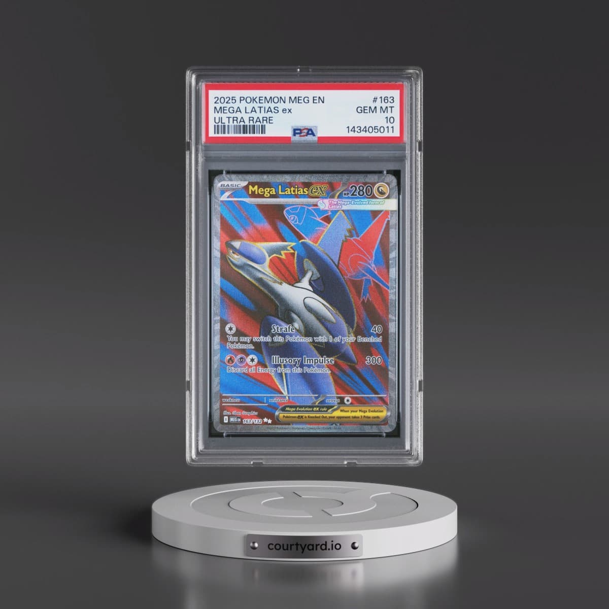 2025 Pokémon Meg EN-Mega Evolution #163 Mega Latias EX - Holo Ultra Rare (PSA 10 GEM MINT)