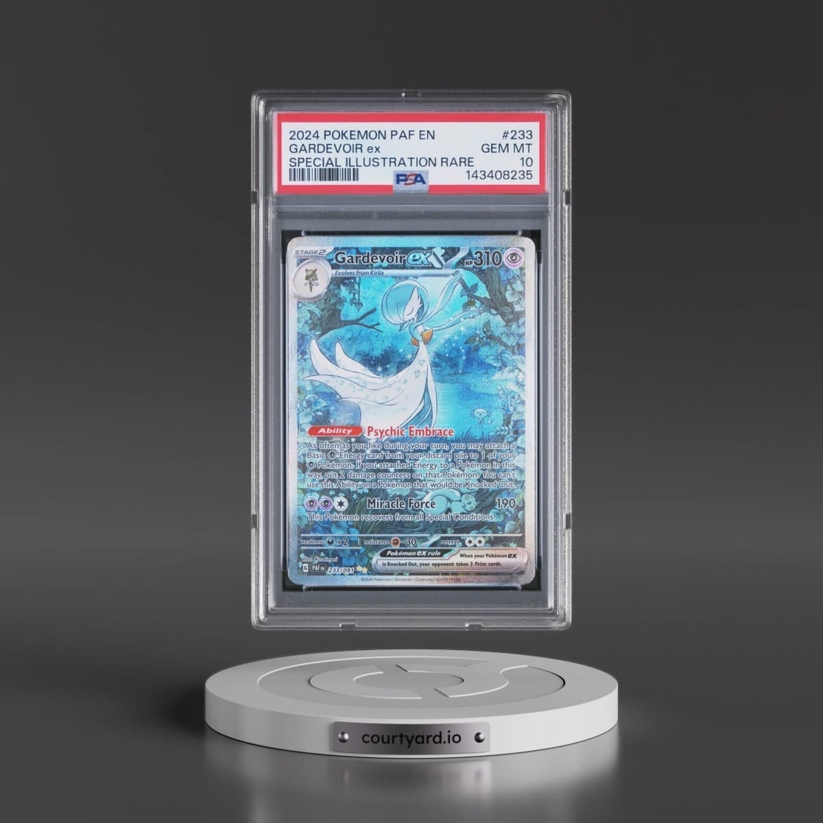 2024 Pokémon Paf EN-Paldean Fates #233 Gardevoir EX - Holo Special Illustration Rare (PSA 10 GEM MINT)