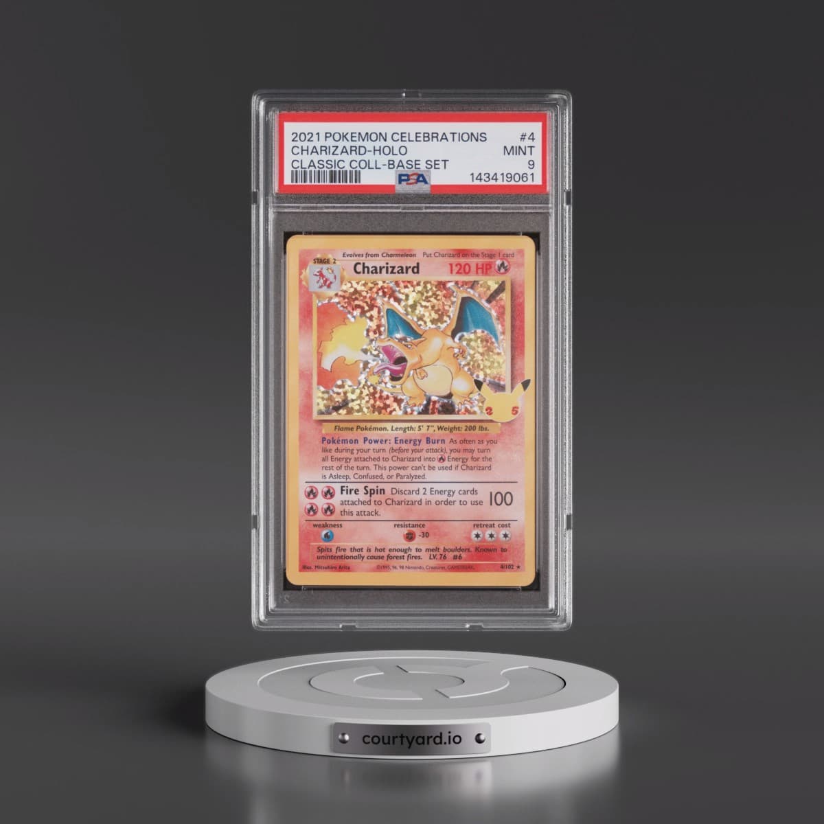 2021 Pokémon Celebrations Classic Collection #4 Charizard - Holo (PSA 9 MINT)