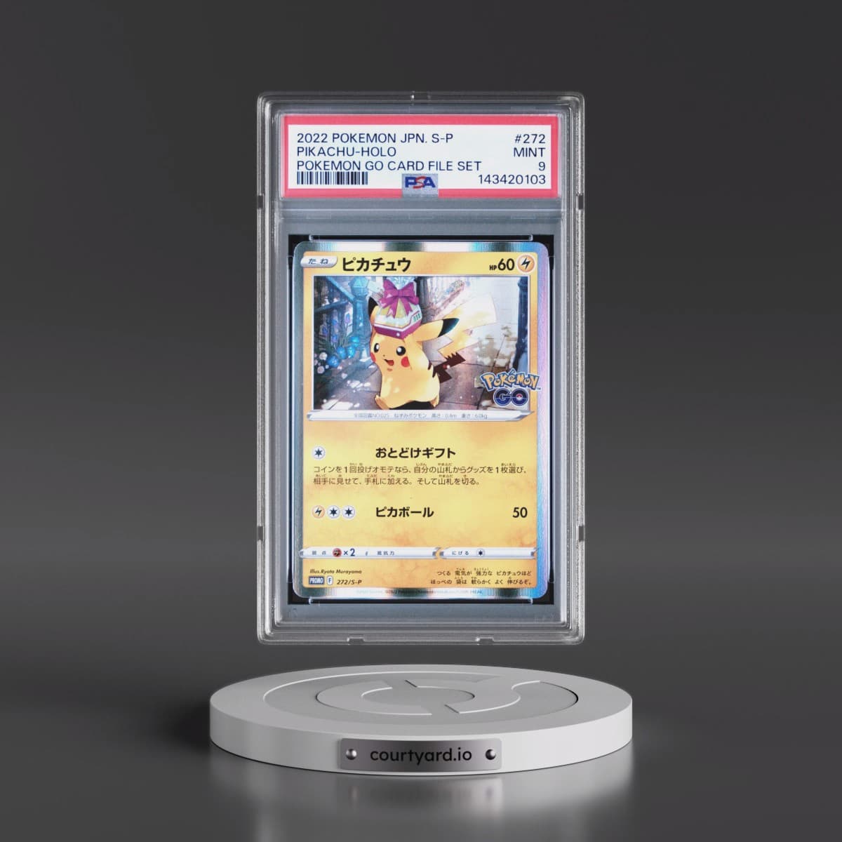 2022 Pokémon S Promo #272 Pikachu - Holo Pokemon Go Card File Set (PSA 9 MINT)