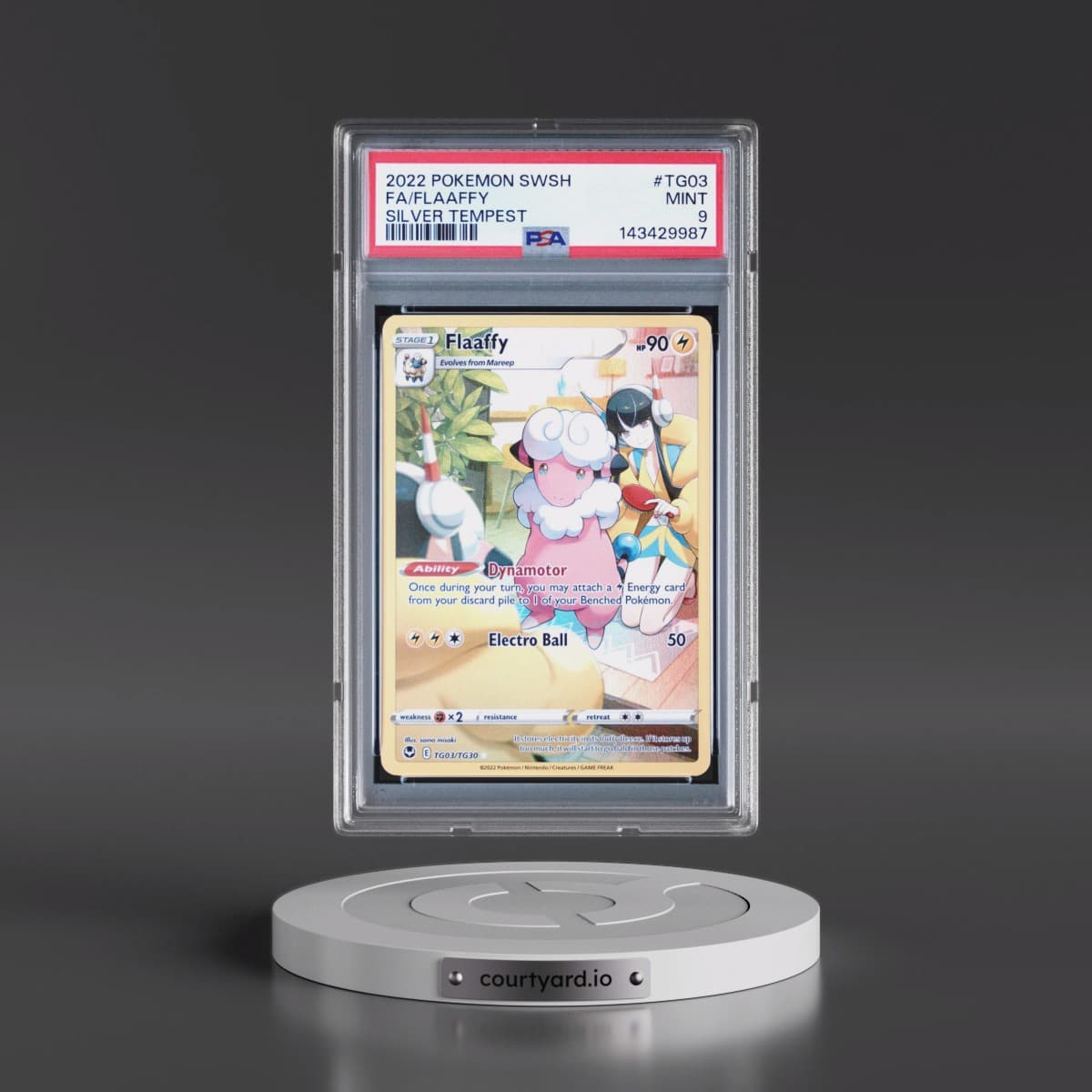 2022 Pokémon Sword & Shield Silver Tempest #TG03 Flaaffy - Full Art (PSA 9 MINT)