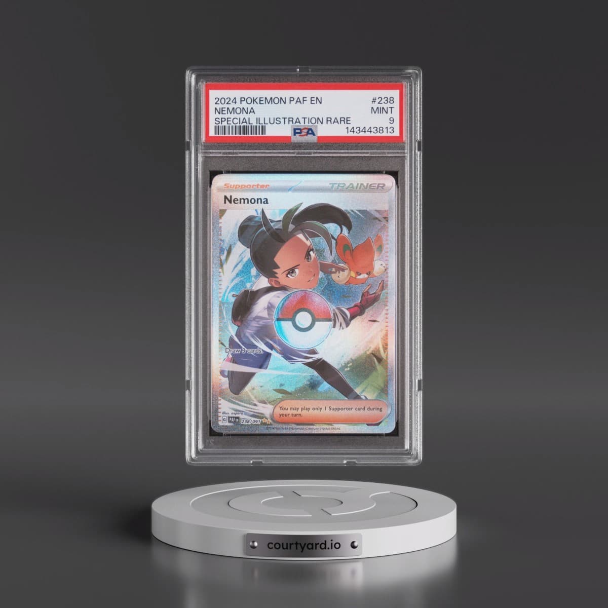 2024 Pokémon Paf EN-Paldean Fates #238 Nemona - Special Illustration Rare (PSA 9 MINT)