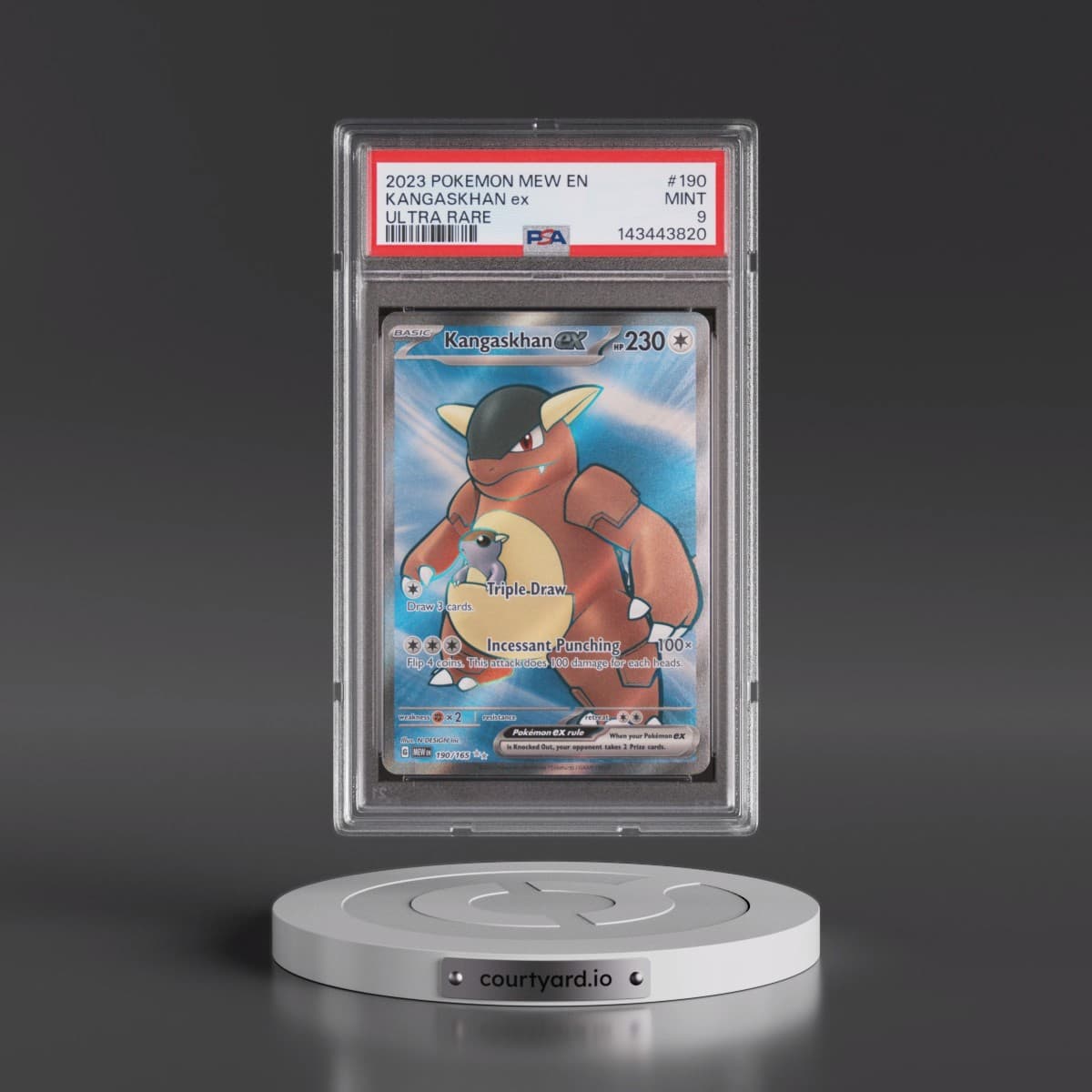 2023 Pokémon Mew EN-151 #190 Kangaskhan EX - Holo Ultra Rare (PSA 9 MINT)