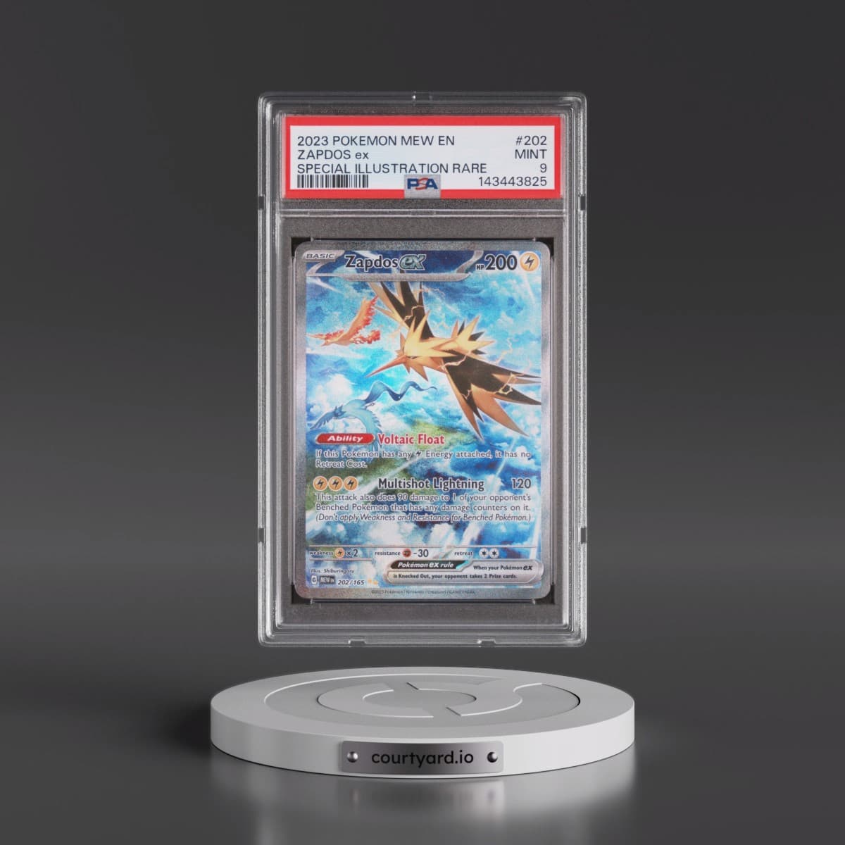2023 Pokémon Mew EN-151 #202 Zapdos EX - Holo Special Illustration Rare (PSA 9 MINT)