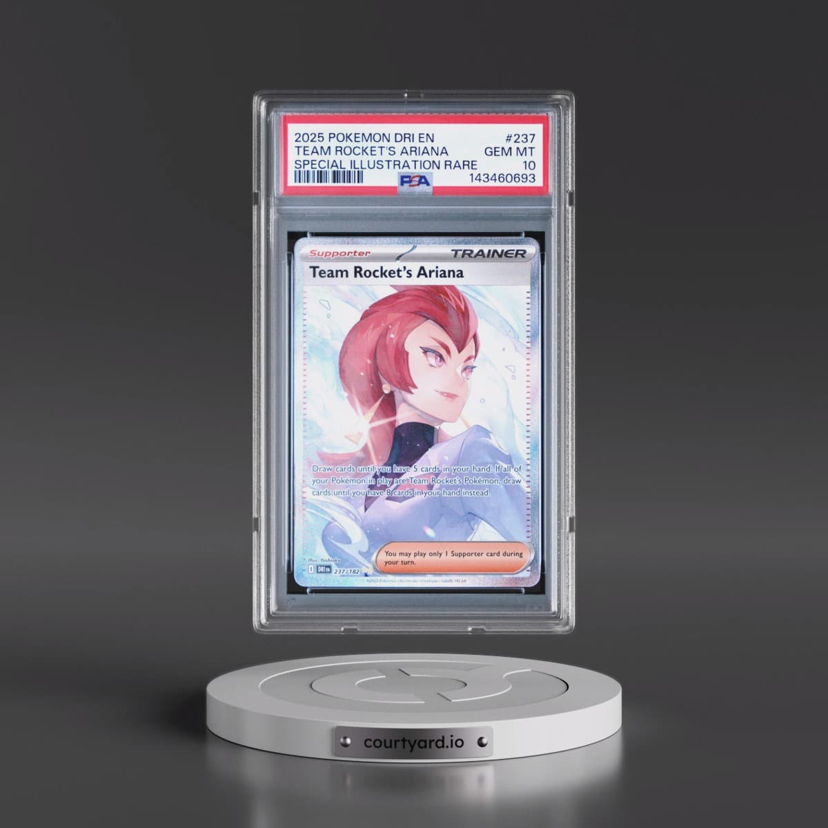 2025 Pokémon Dri EN-Destined Rivals #237 Team Rocket's Ariana - Special Illustration Rare (PSA 10 GEM MINT)