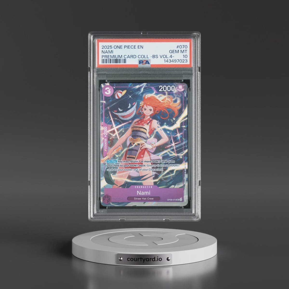 2025 One Piece Premium Card Collection -Best Selection Vol.4 #070 Nami (PSA 10 GEM MINT)