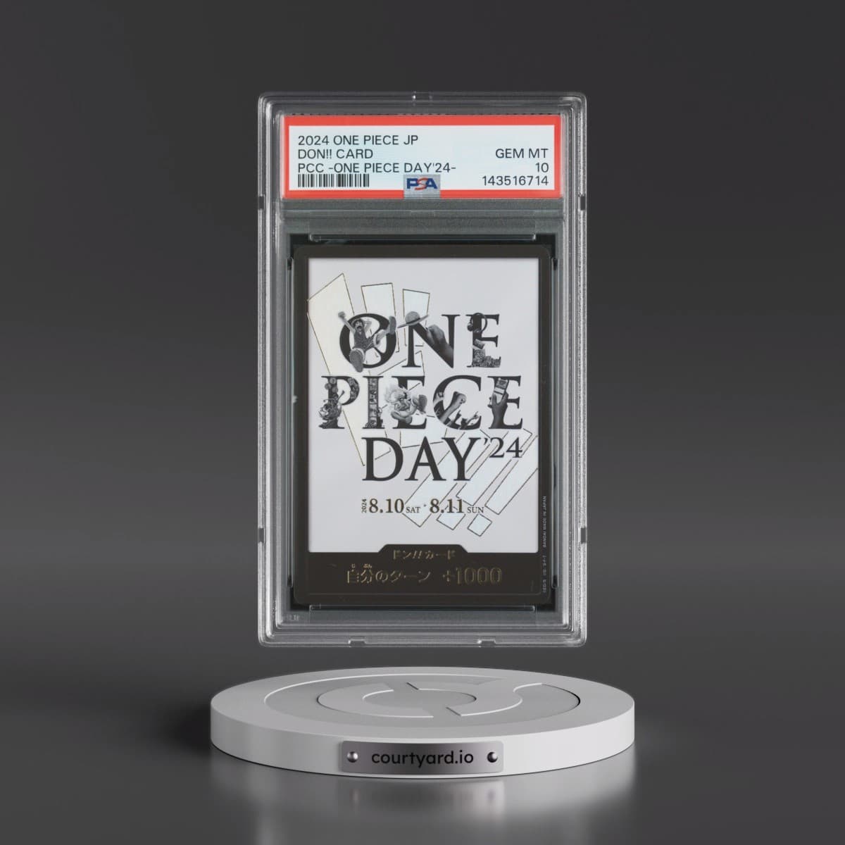 2024 One Piece Japanese Premium Card Collection -One Piece Day'24 Don!! Card (PSA 10 GEM MINT)