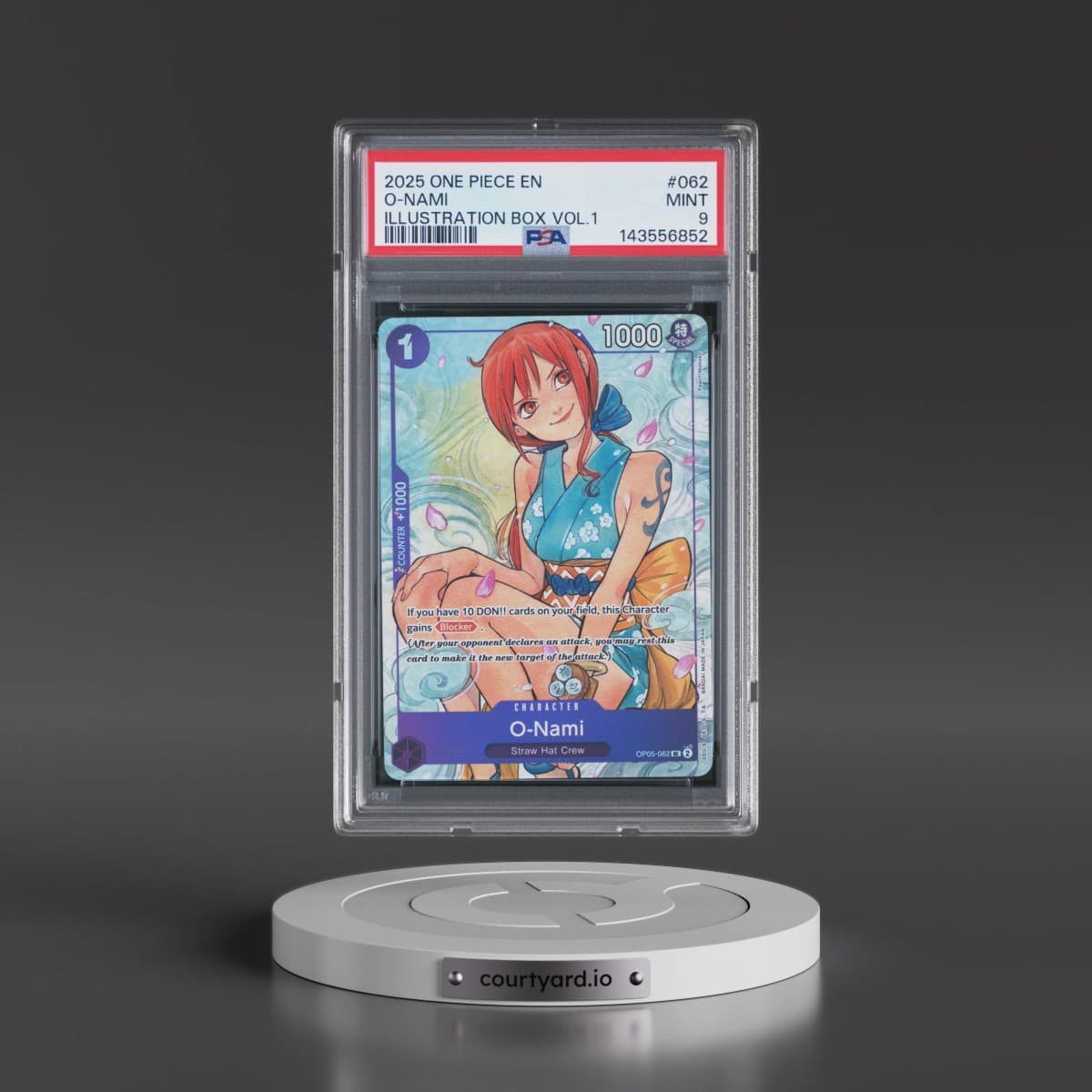 2025 One Piece Promos #062 O-Nami - Illustration Box Vol.1 (PSA 9 MINT)