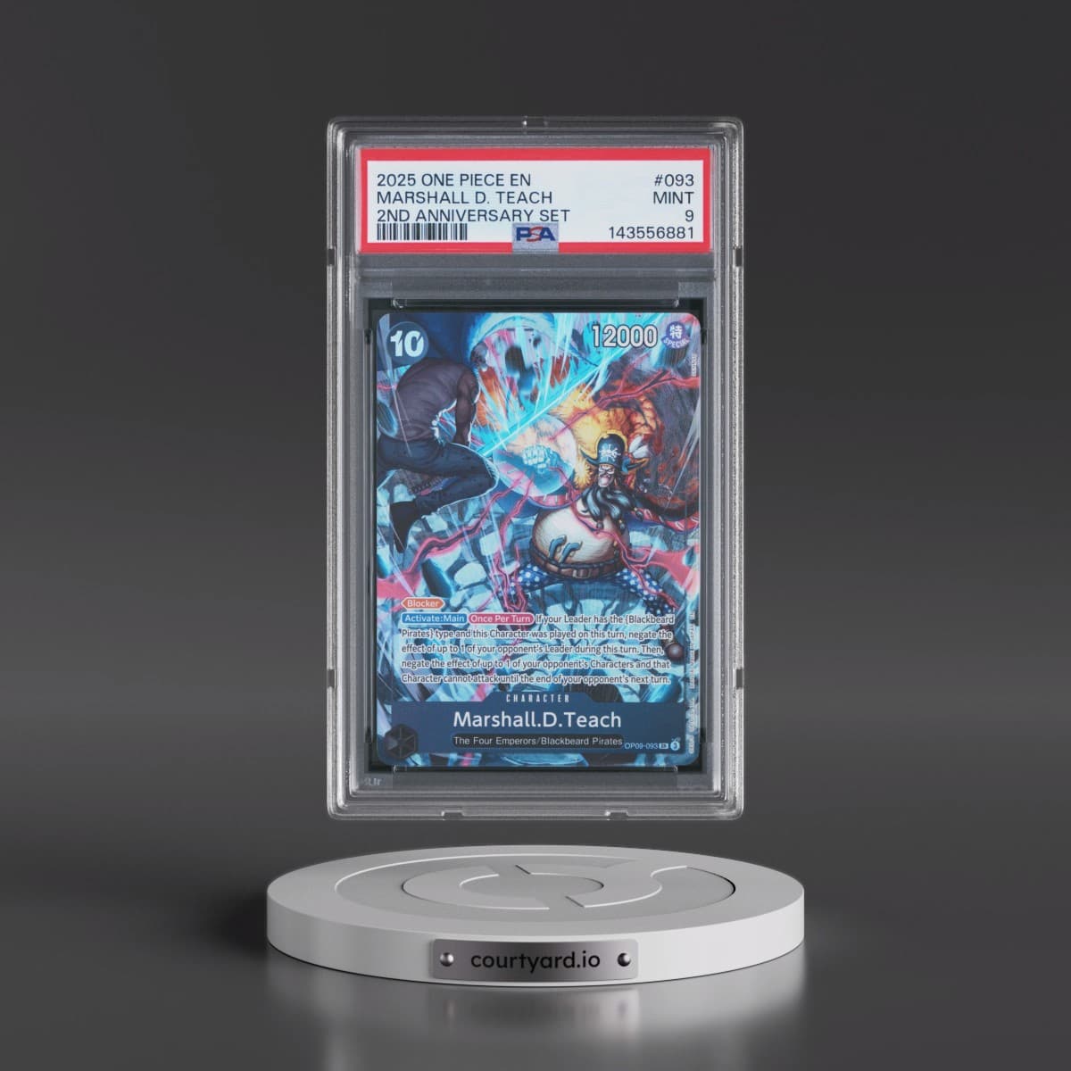 2025 One Piece English Version 2nd Anniversary Set #093 Marshall D. Teach (PSA 9 MINT)