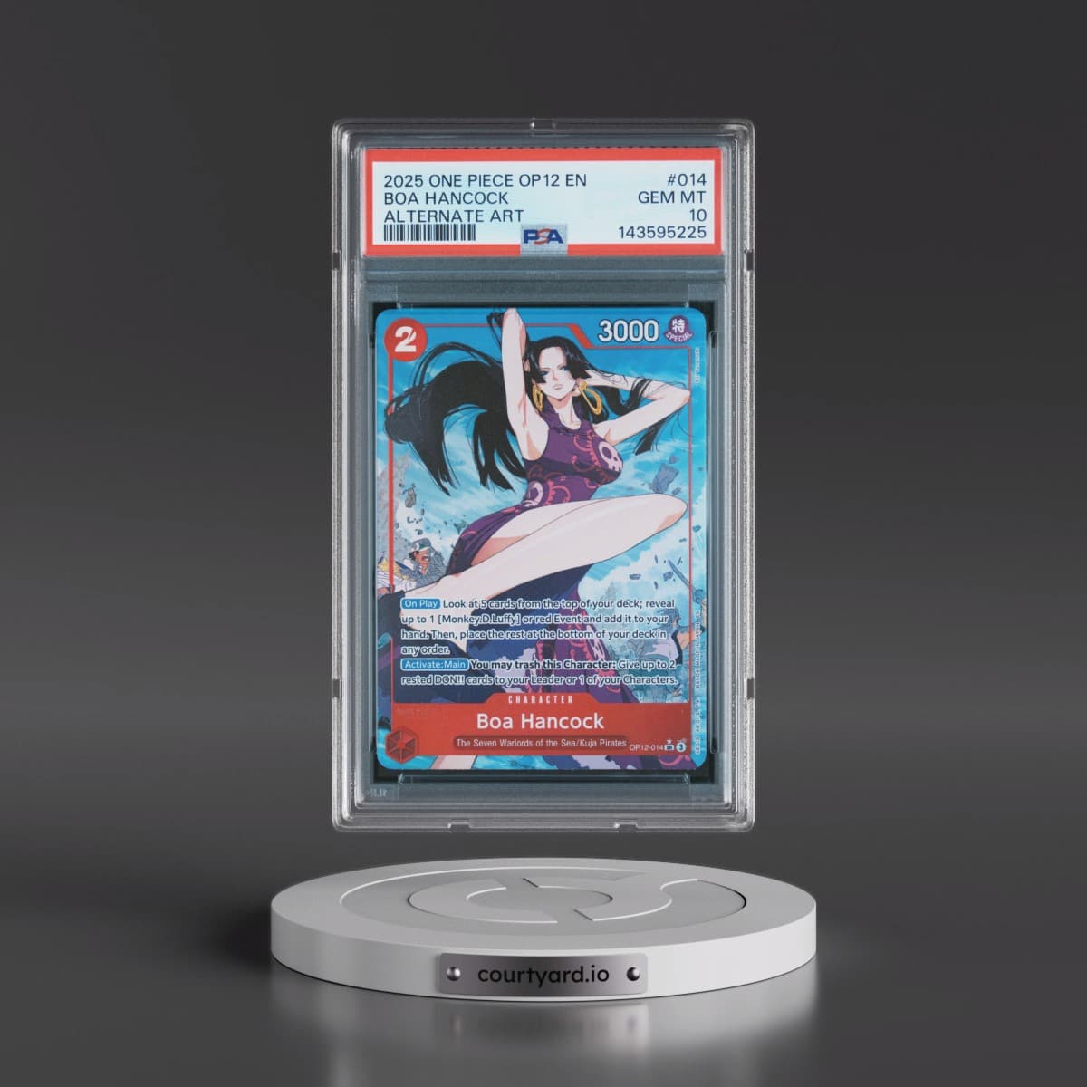 2025 One Piece OP12-Legacy of the Master #014 Boa Hancock - Alternate Art (PSA 10 GEM MINT)