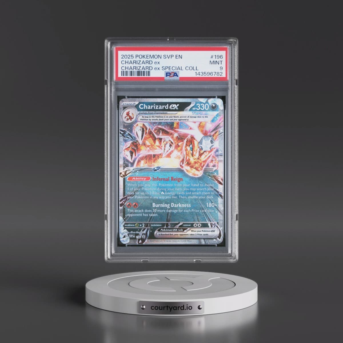 2025 Pokémon Svp EN-SV Black Star Promo #196 Charizard EX - Holo Charizard EX Special Collection (PSA 9 MINT)