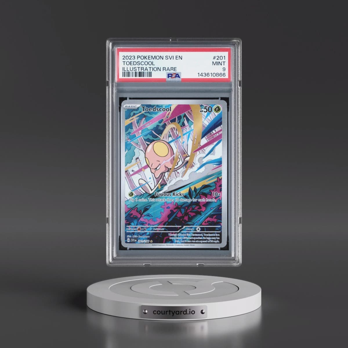 2023 Pokémon Svi EN-Scarlet & Violet #201 Toedscool - Illustration Rare (PSA 9 MINT)