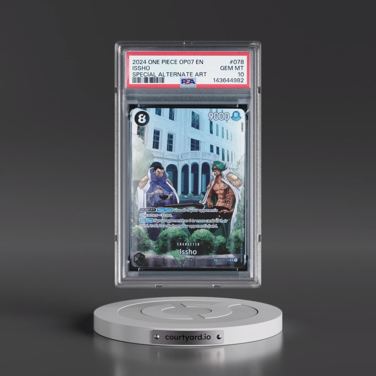 2024 One Piece OP07-500 Years in the Future #078 Issho - Special Alternate Art (PSA 10 GEM MINT)