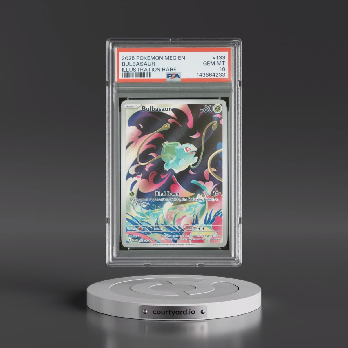 2025 Pokémon Meg EN-Mega Evolution #133 Bulbasaur - Illustration Rare (PSA 10 GEM MINT)