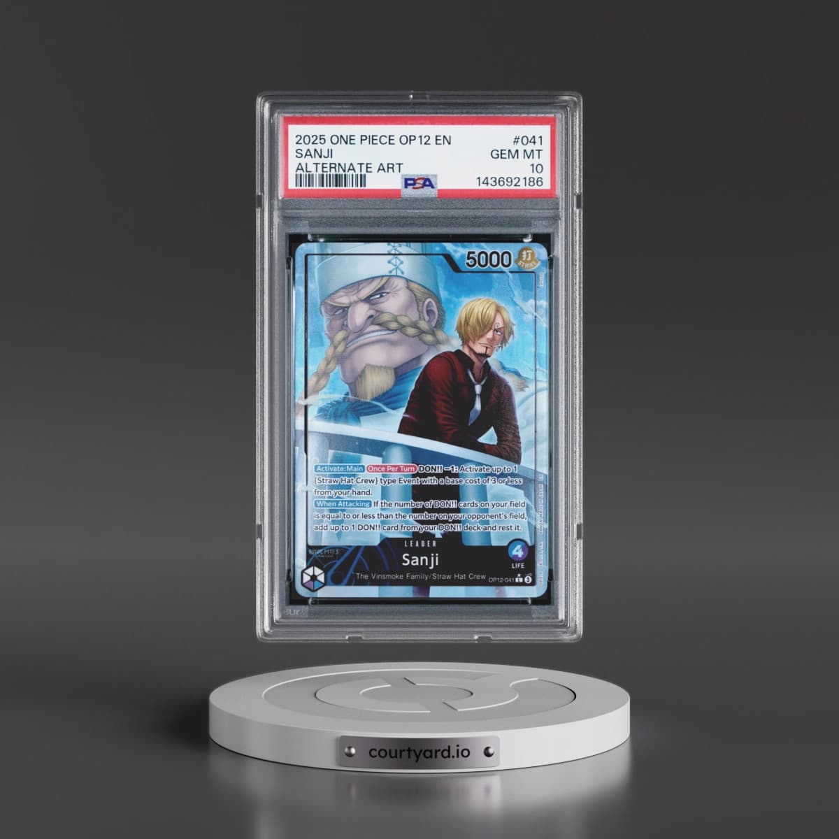 2025 One Piece OP12-Legacy of the Master #041 Sanji - Alternate Art (PSA 10 GEM MINT)