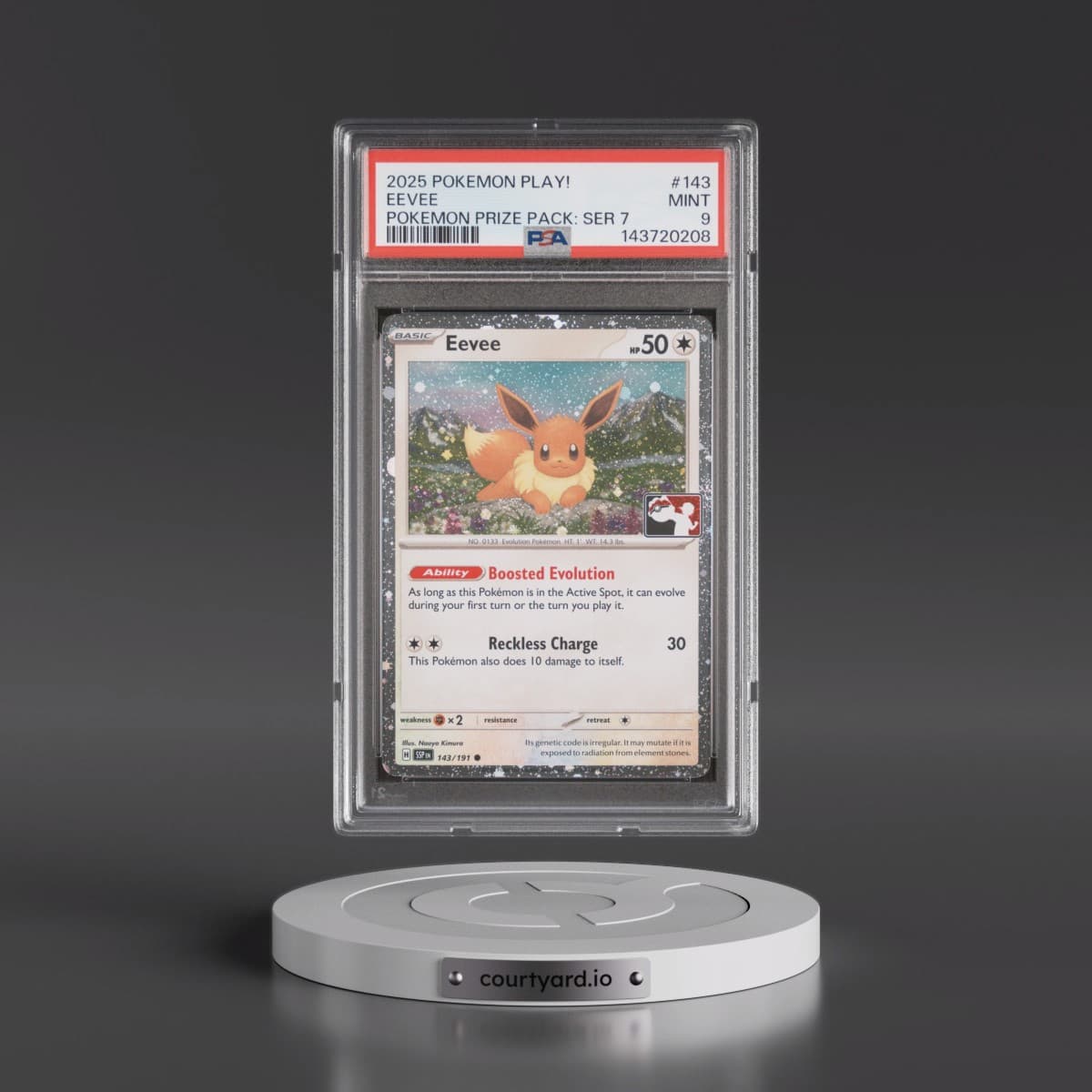 2025 Pokémon Play! Pokémon Prize Pack: Series 7 #143 Eevee (PSA 9 MINT)