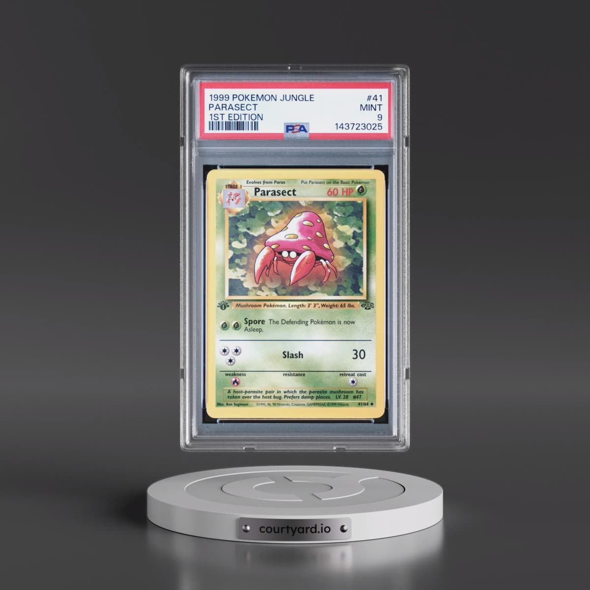 1999 Pokémon Jungle #41 Parasect - 1st Edition (PSA 9 MINT)