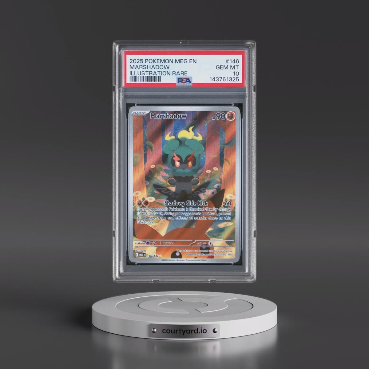 2025 Pokémon Meg EN-Mega Evolution #146 Marshadow - Illustration Rare (PSA 10 GEM MINT)