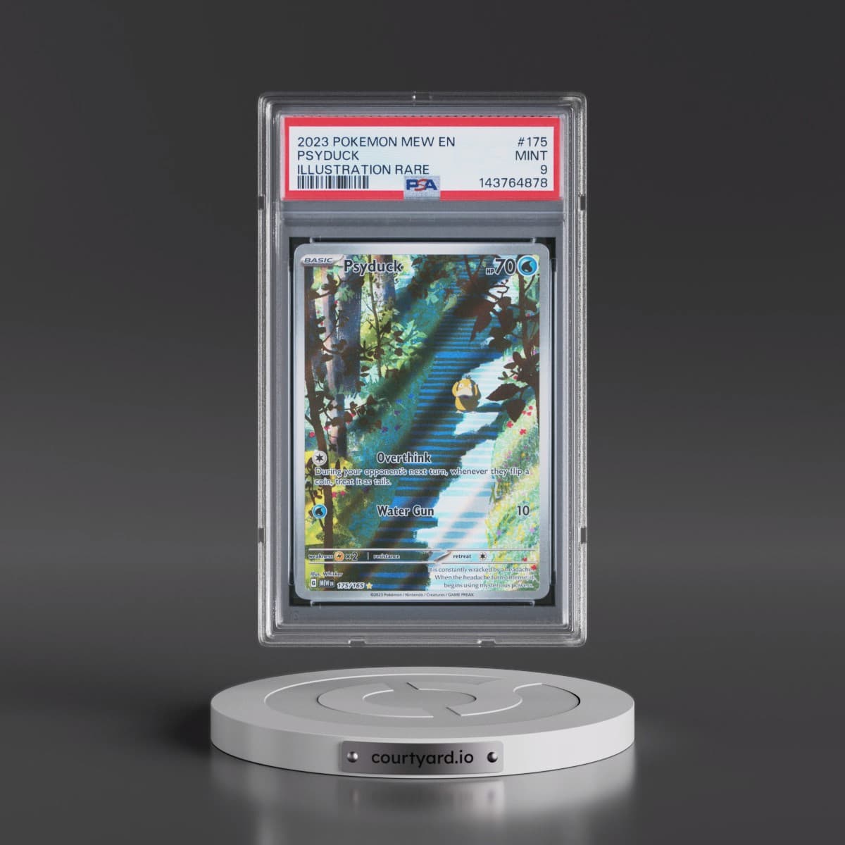 2023 Pokémon Mew EN-151 #175 Psyduck - Illustration Rare (PSA 9 MINT)