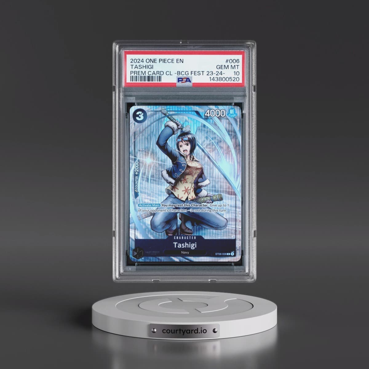2024 One Piece Premium Card Collection -Bandai Card Games Fest 23-24 Edition #006 Tashigi (PSA 10 GEM MINT)