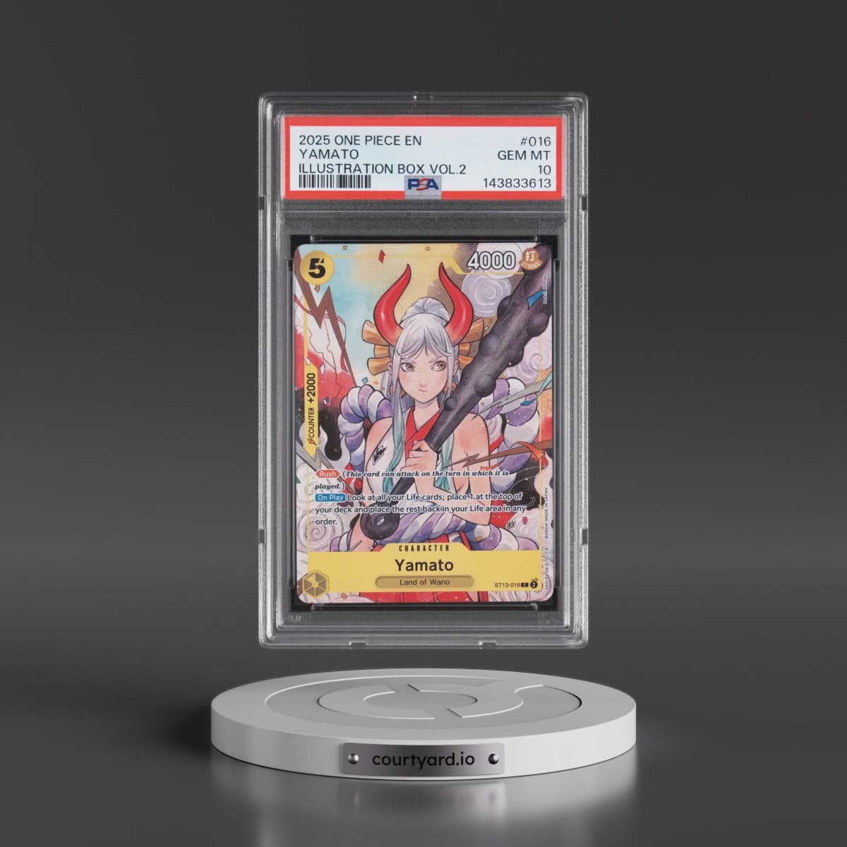 2025 One Piece Promos #016 Yamato - Illustration Box Vol.2 (PSA 10 GEM MINT)
