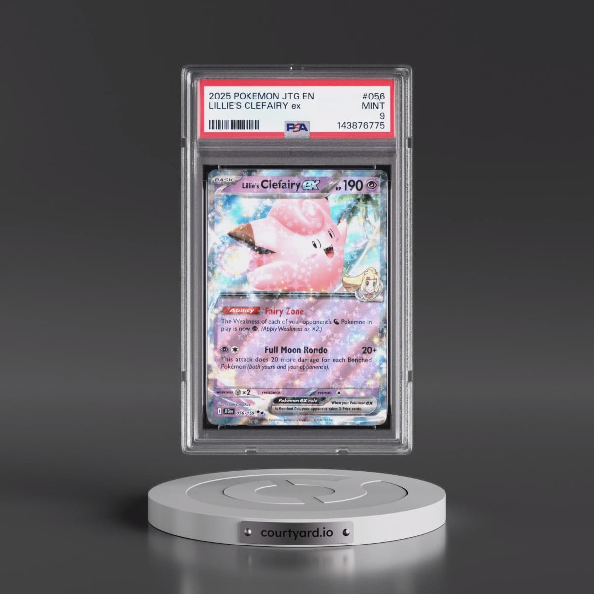 2025 Pokémon Jtg EN-Journey Together #056 Lillie's Clefairy EX - Holo (PSA 9 MINT)