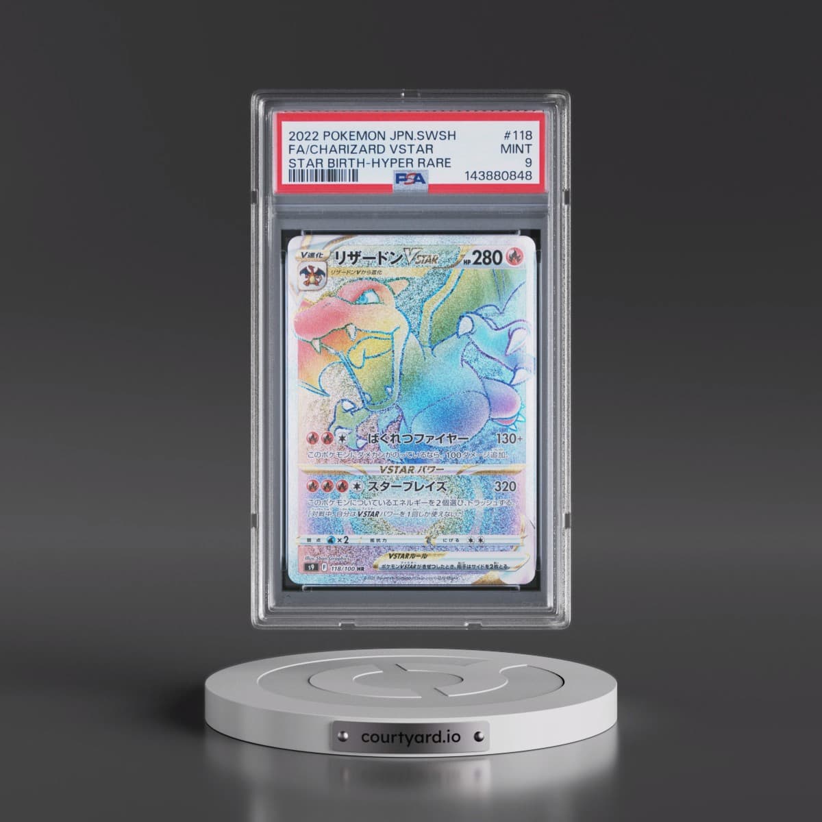 2022 Pokémon Sword & Shield Star Birth #118 Charizard Vstar - Full Art Hyper Rare (PSA 9 MINT)