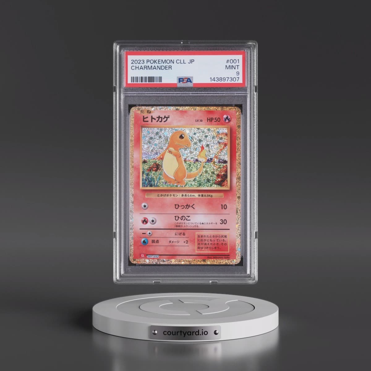 2023 Pokémon Cll-Trading Card Game Classic Charizard & HO-Oh EX Deck #001 Charmander (PSA 9 MINT)