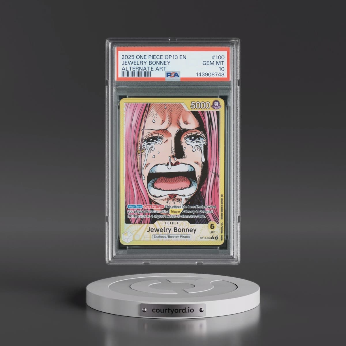 2025 One Piece OP13-Carrying on His Will #100 Jewelry Bonney - Alternate Art (PSA 10 GEM MINT)