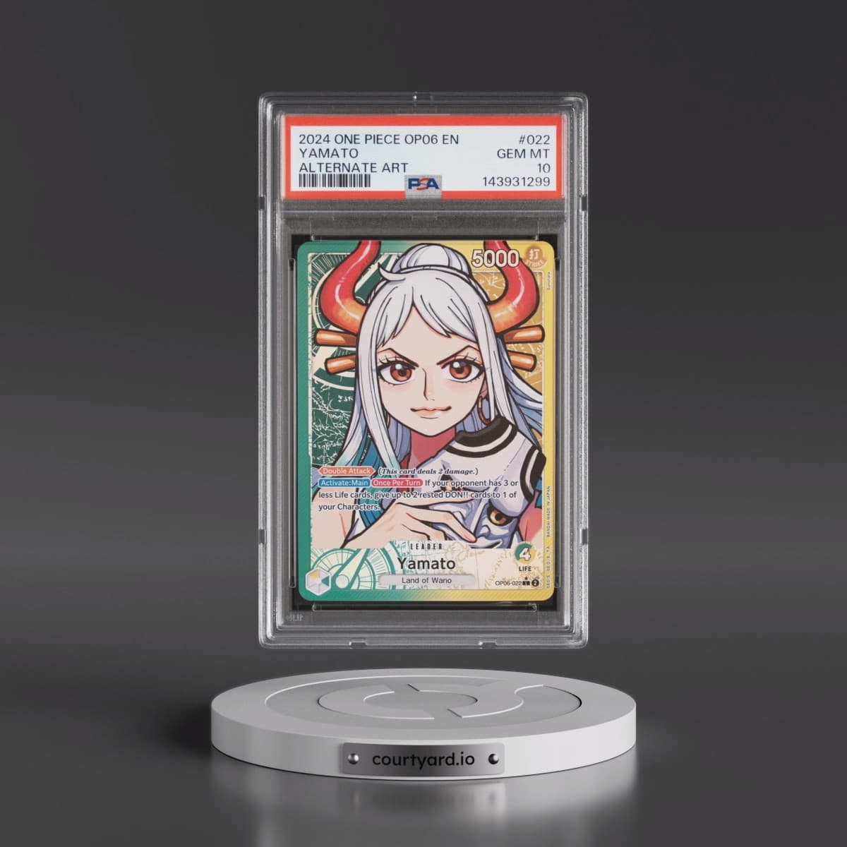 2024 One Piece OP06-Wings of the Captain #022 Yamato - Alternate Art (PSA 10 GEM MINT)