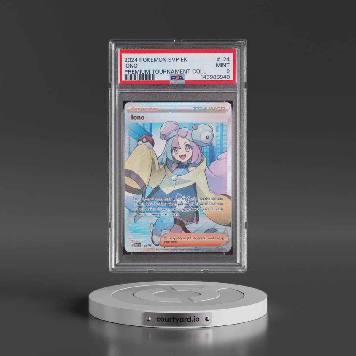 2024 Pokémon Svp EN-SV Black Star Promo #124 Iono - Iono Premium Tournament Collection (PSA 9 MINT)
