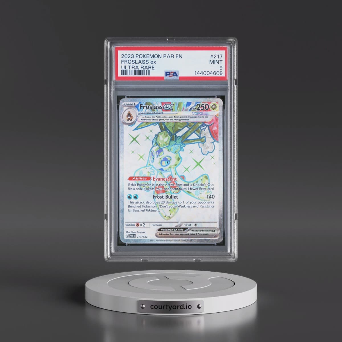 2023 Pokémon Par EN-Paradox Rift #217 Froslass EX - Holo Ultra Rare (PSA 9 MINT)