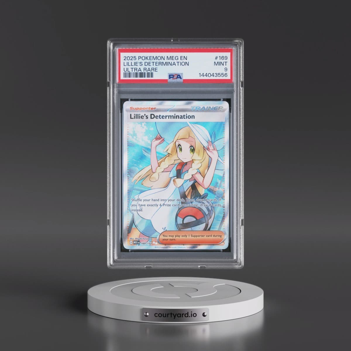 2025 Pokémon Meg EN-Mega Evolution #169 Lillie's Determination - Ultra Rare (PSA 9 MINT)