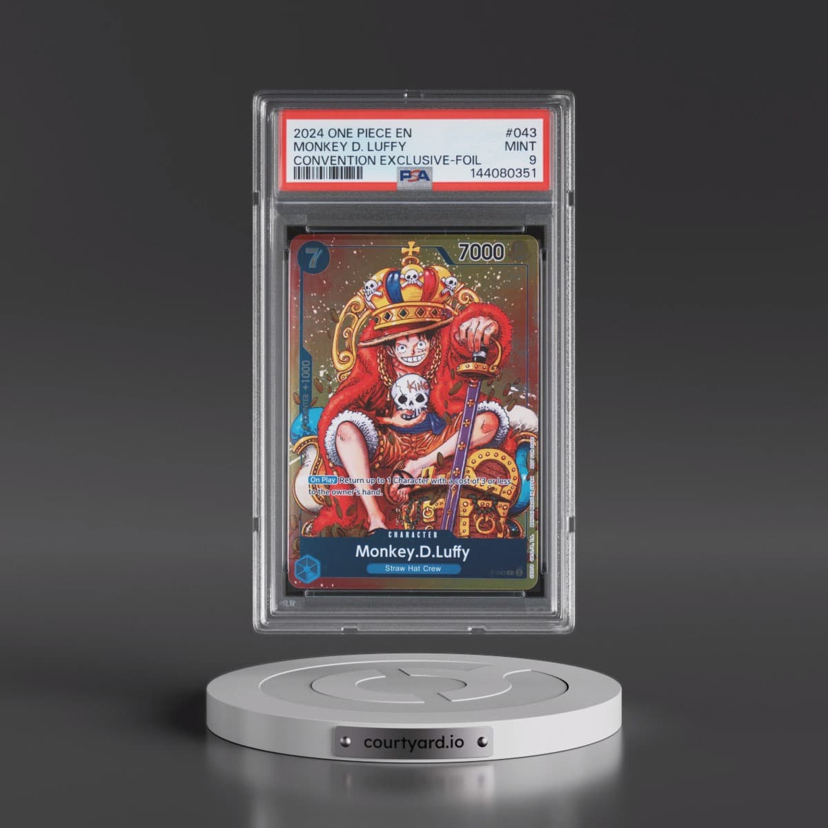 2024 One Piece Promos #043 Monkey D. Luffy - Convention Exclusive-Foil (PSA 9 MINT)