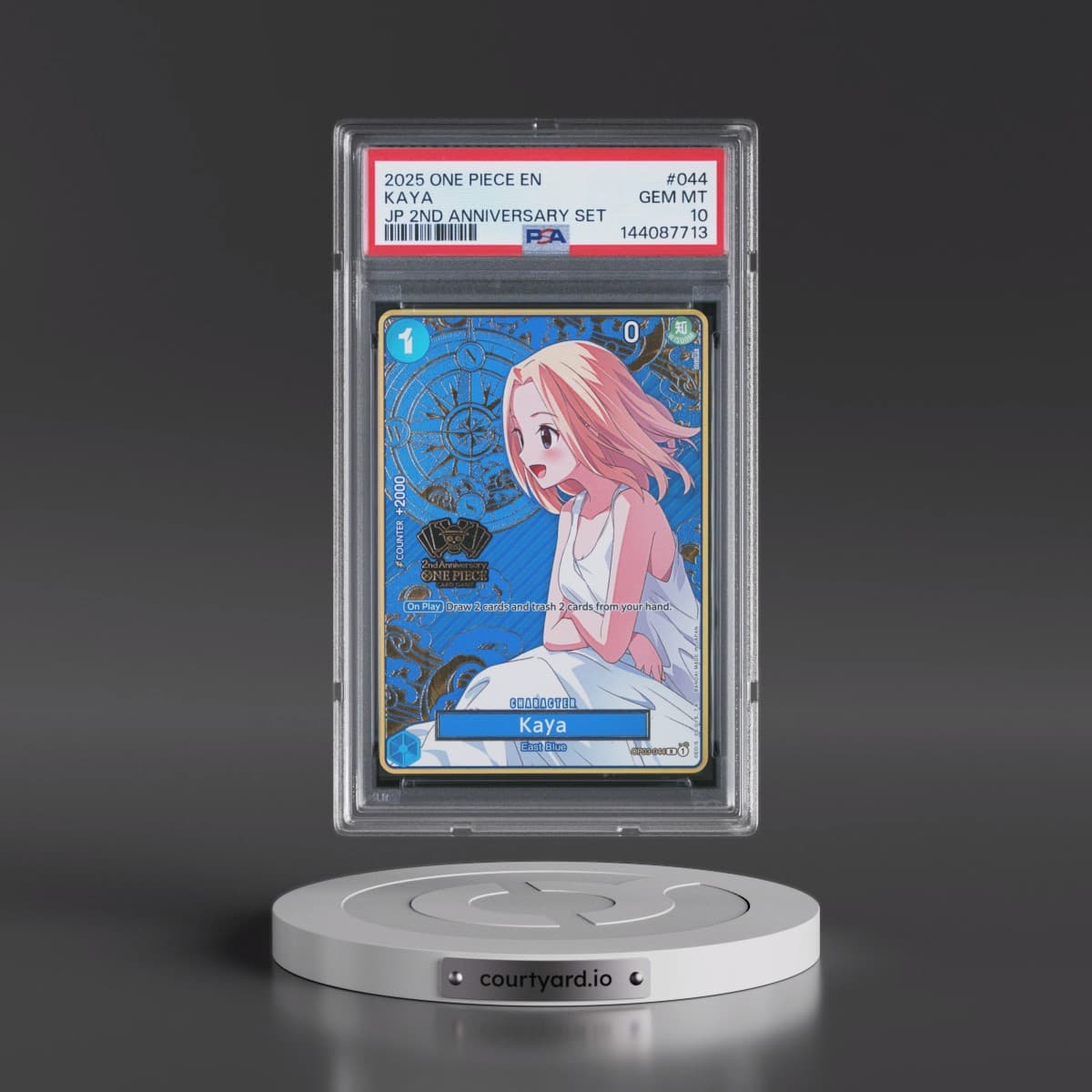 2025 One Piece Japanese 2nd Anniversary Set #044 Kaya (PSA 10 GEM MINT)
