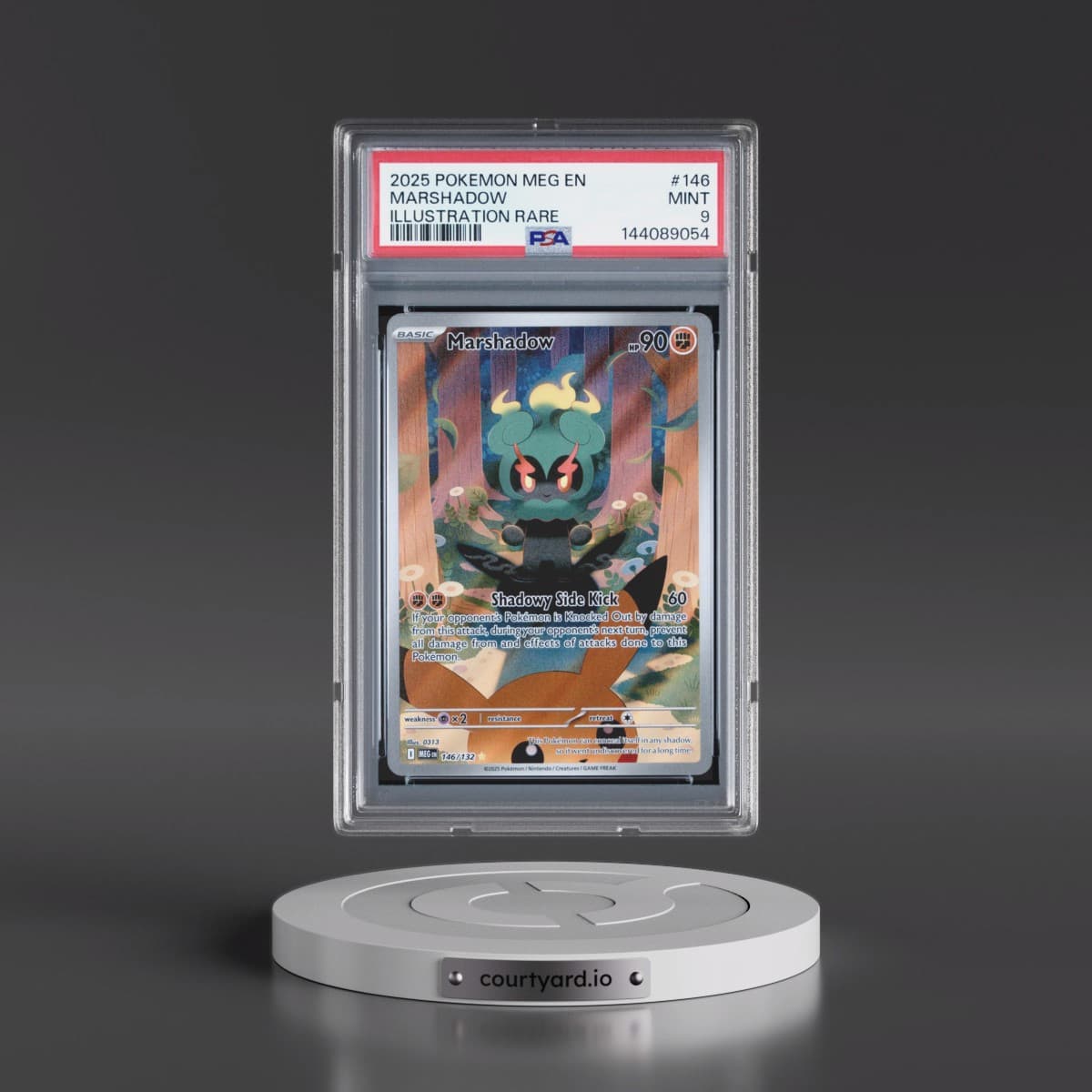2025 Pokémon Meg EN-Mega Evolution #146 Marshadow - Illustration Rare (PSA 9 MINT)