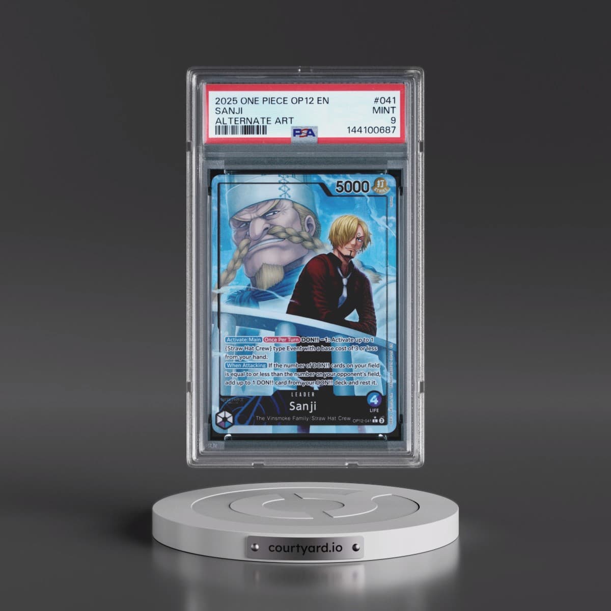 2025 One Piece OP12-Legacy of the Master #041 Sanji - Alternate Art (PSA 9 MINT)