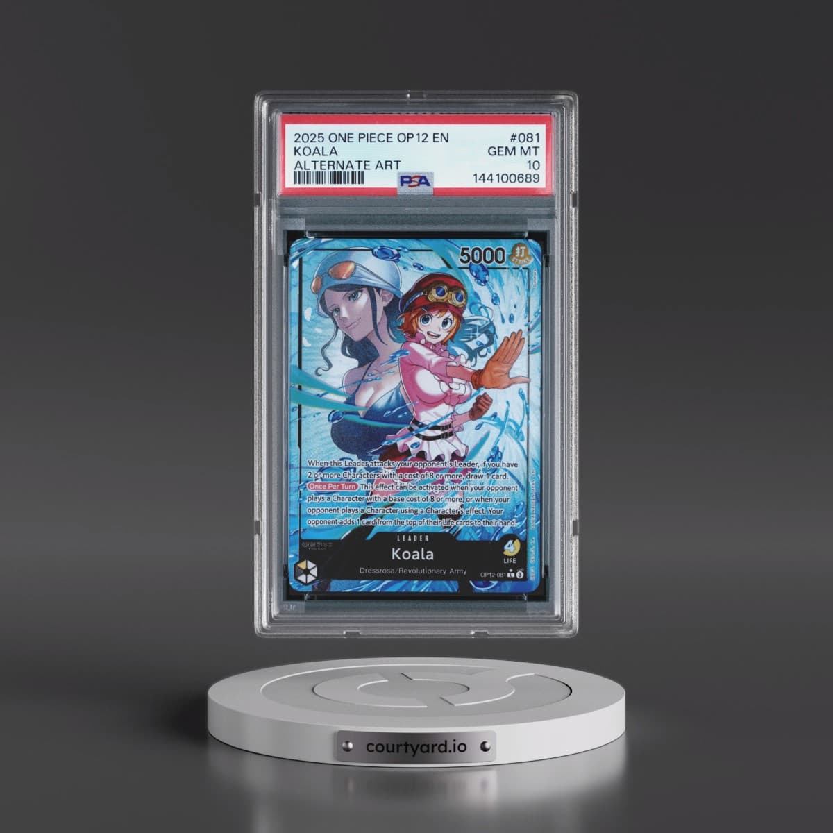 2025 One Piece OP12-Legacy of the Master #081 Koala - Alternate Art (PSA 10 GEM MINT)