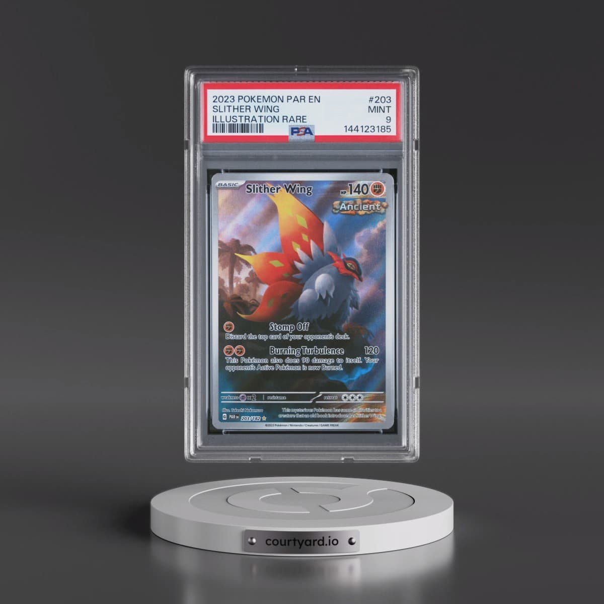 2023 Pokémon Par EN-Paradox Rift #203 Slither Wing - Illustration Rare (PSA 9 MINT)