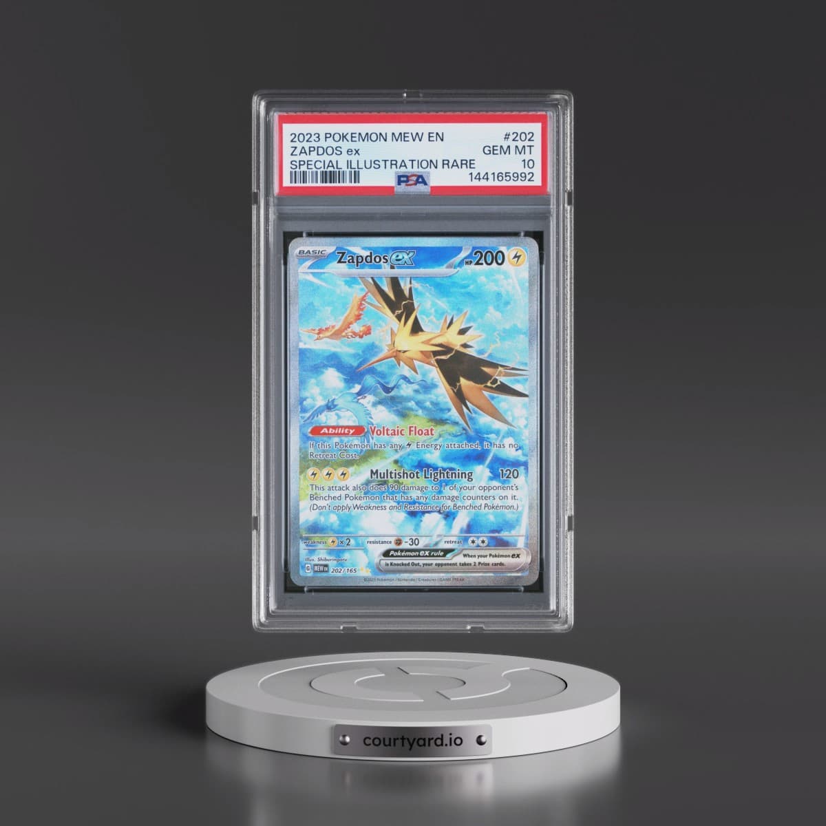 2023 Pokémon Mew EN-151 #202 Zapdos EX - Holo Special Illustration Rare (PSA 10 GEM MINT)