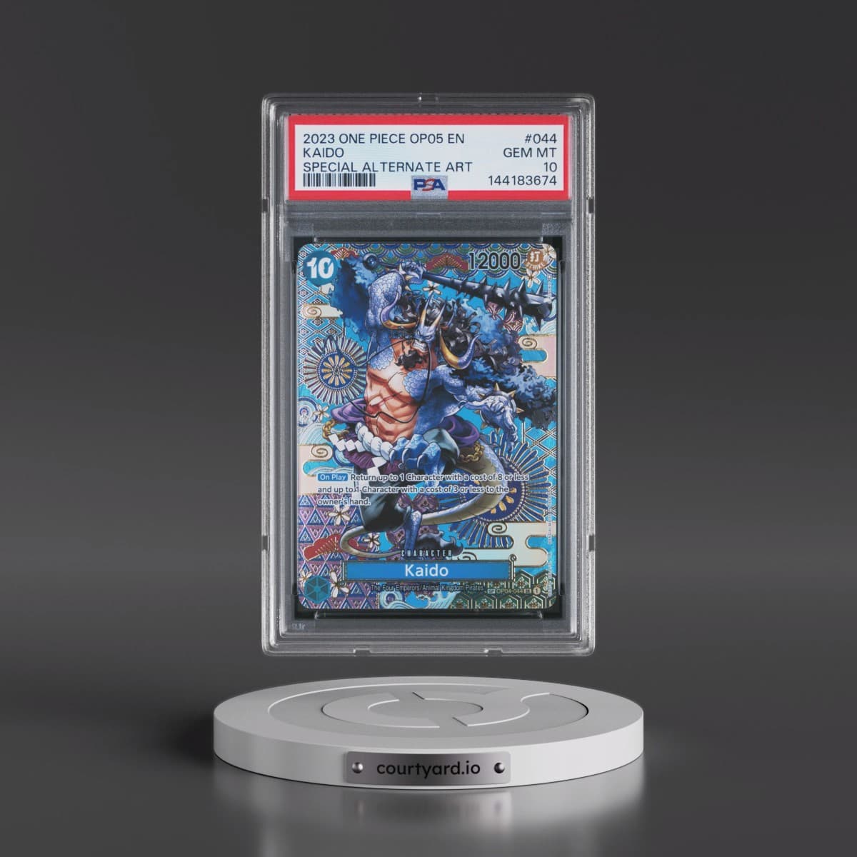 2023 One Piece OP05-Awakening of the New Era #044 Kaido - Special Alternate Art (PSA 10 GEM MINT)