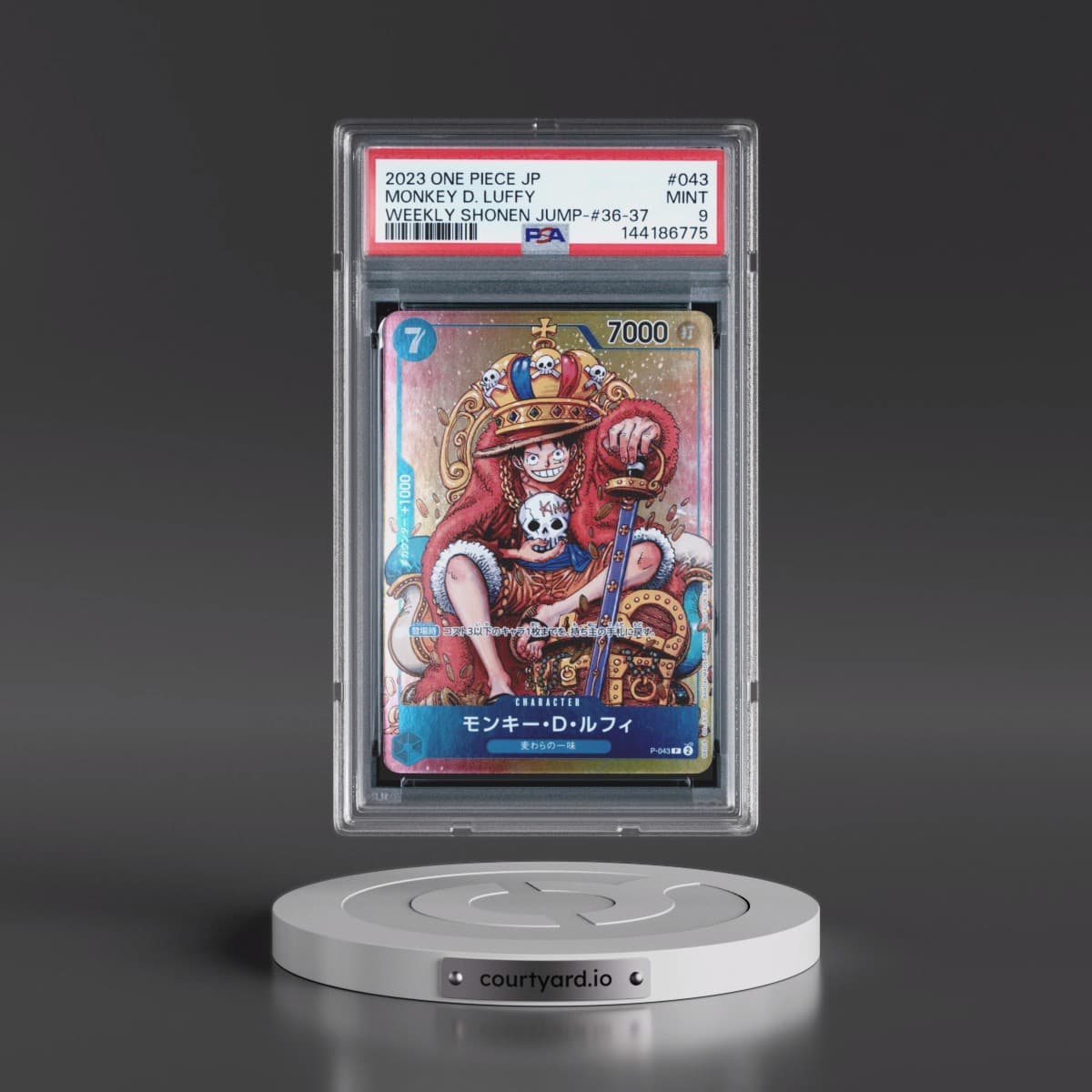 2023 One Piece Japanese Promos #043 Monkey D. Luffy - Weekly Shonen Jump-Issue 36-37 (PSA 9 MINT)