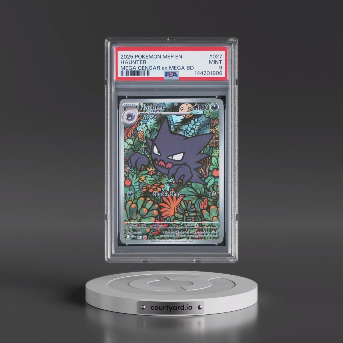 2025 Pokémon Mep EN-Me Black Star Promo #027 Haunter - Mega Gengar EX Mega Battle Deck (PSA 9 MINT)